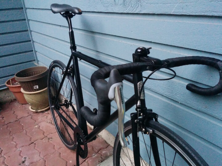 red fuji feather bicycle